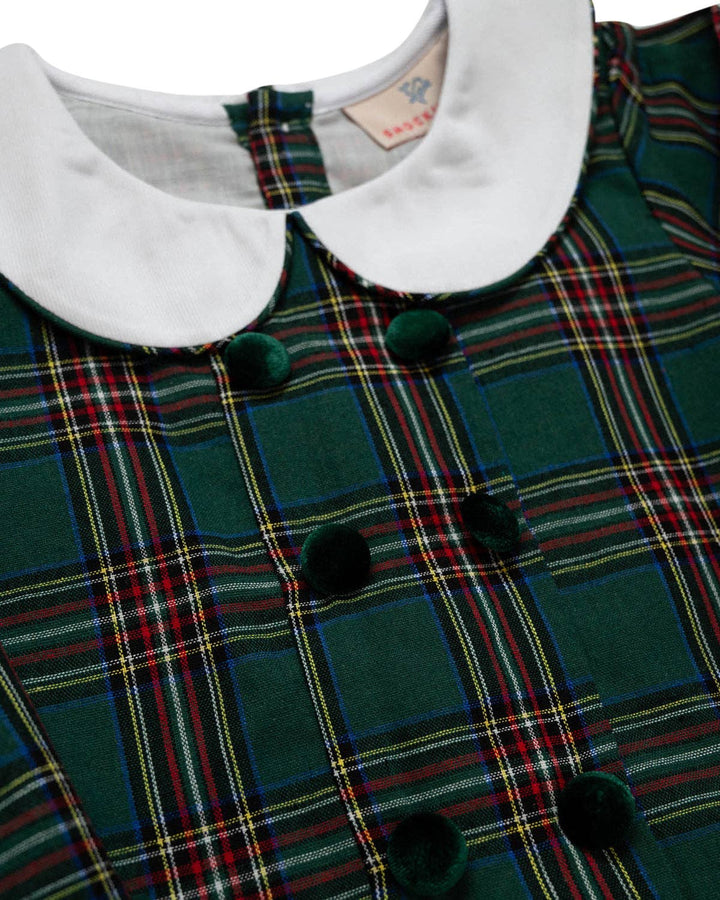 green christmas tartan dress