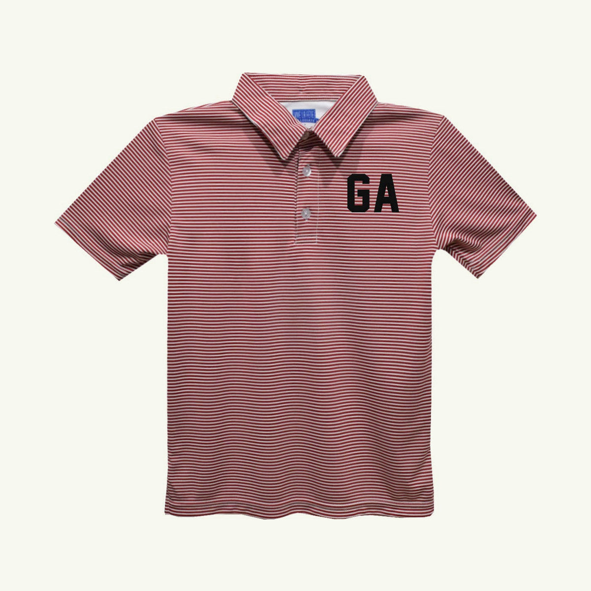 georgia embroidered red stripes polo on stork