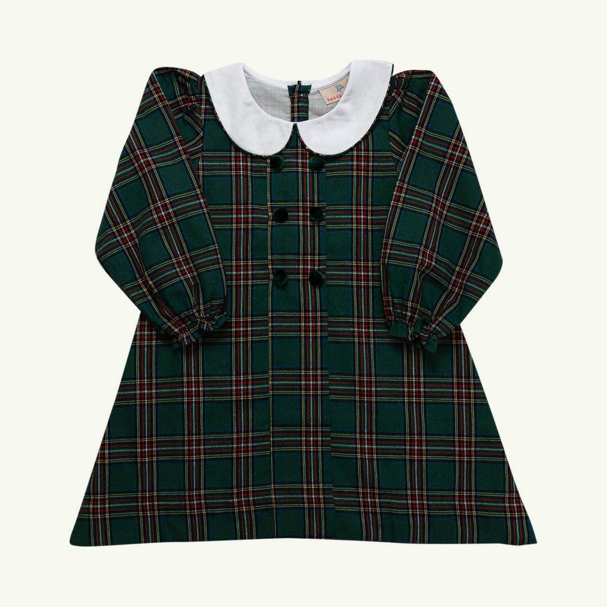 green christmas tartan dress on stork