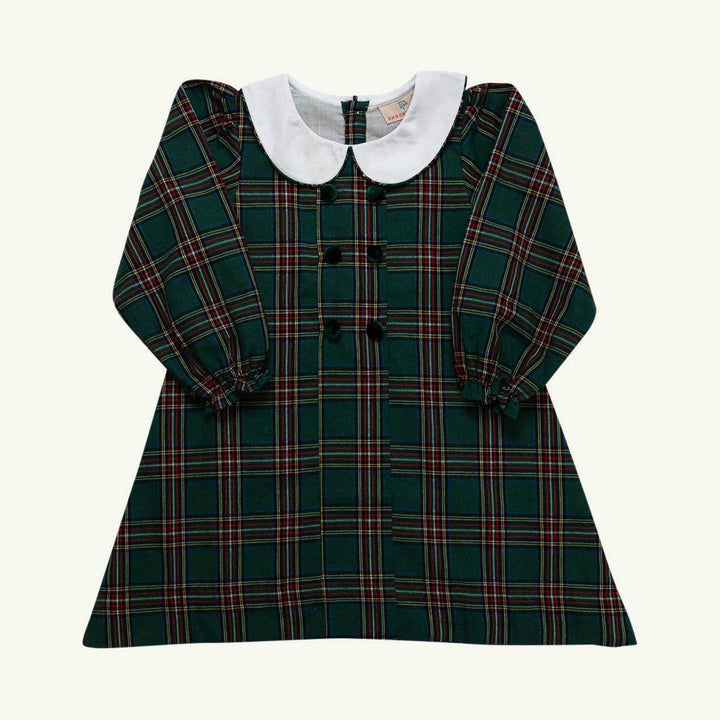 green christmas tartan dress on stork