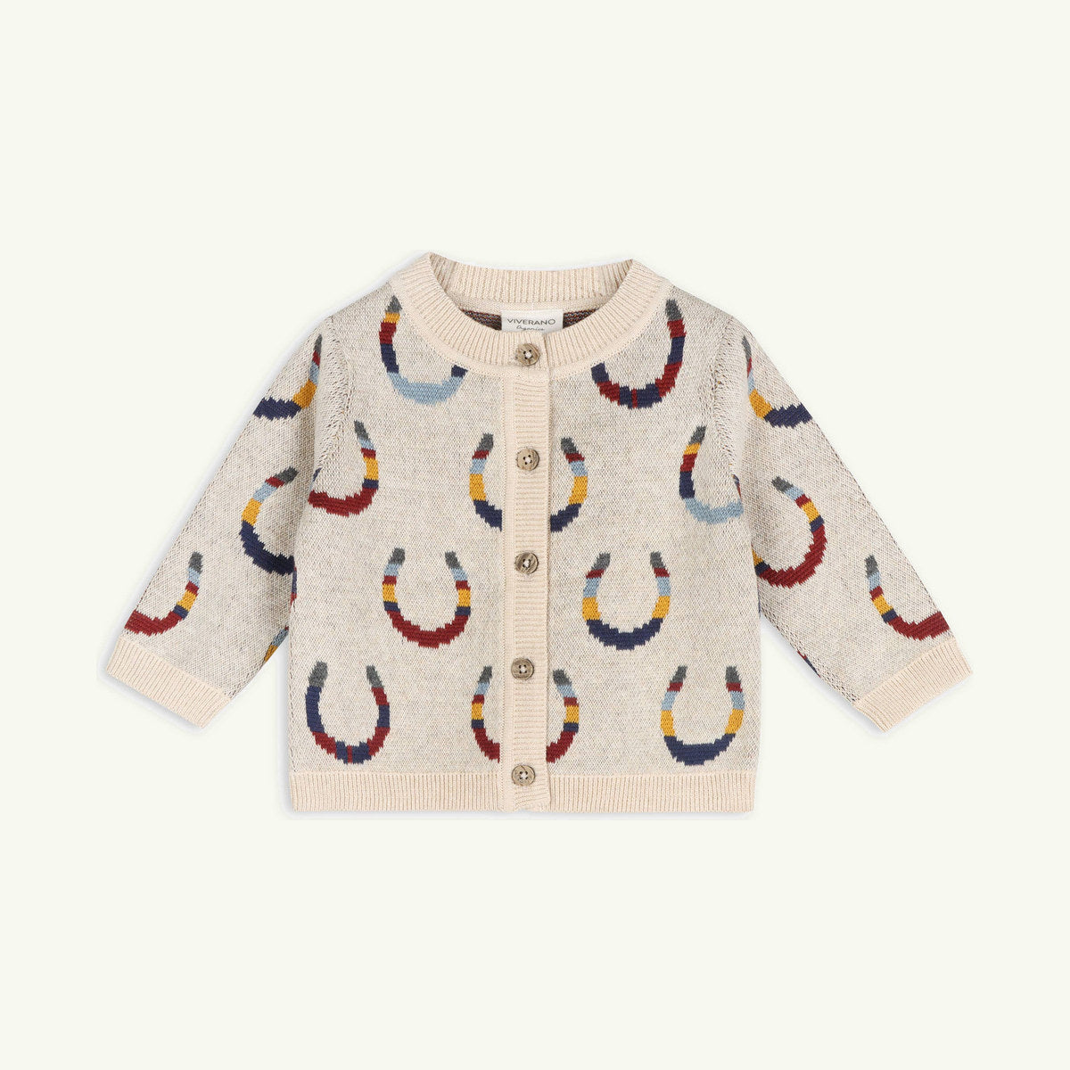 horseshoe jacquard cardigan on stork
