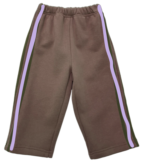 sunday track pants - brown