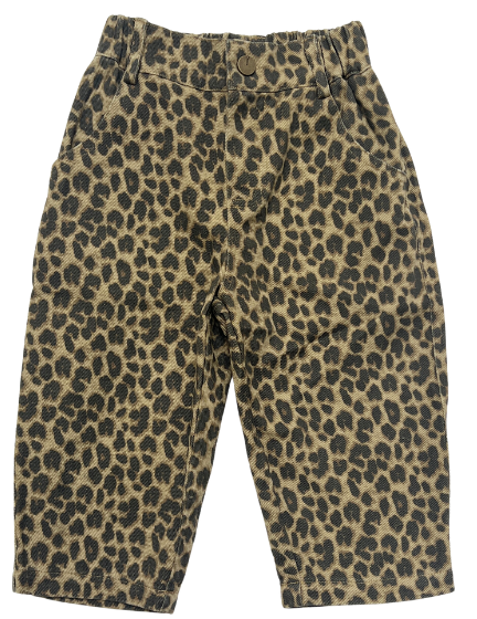 leopard wide jeans - leopard