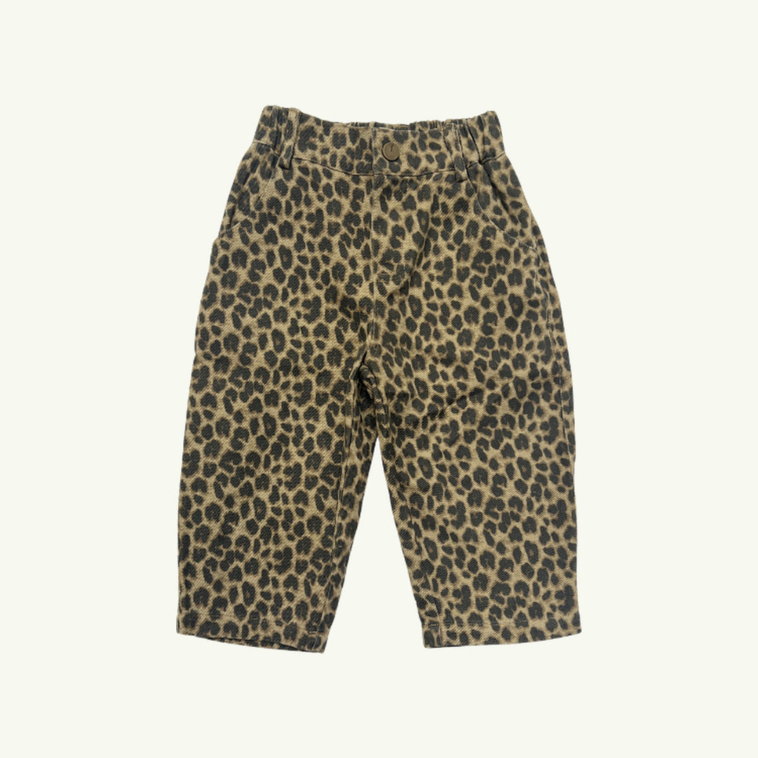 leopard wide jeans on stork