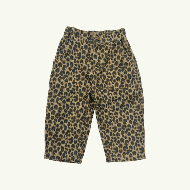 leopard wide jeans on stork