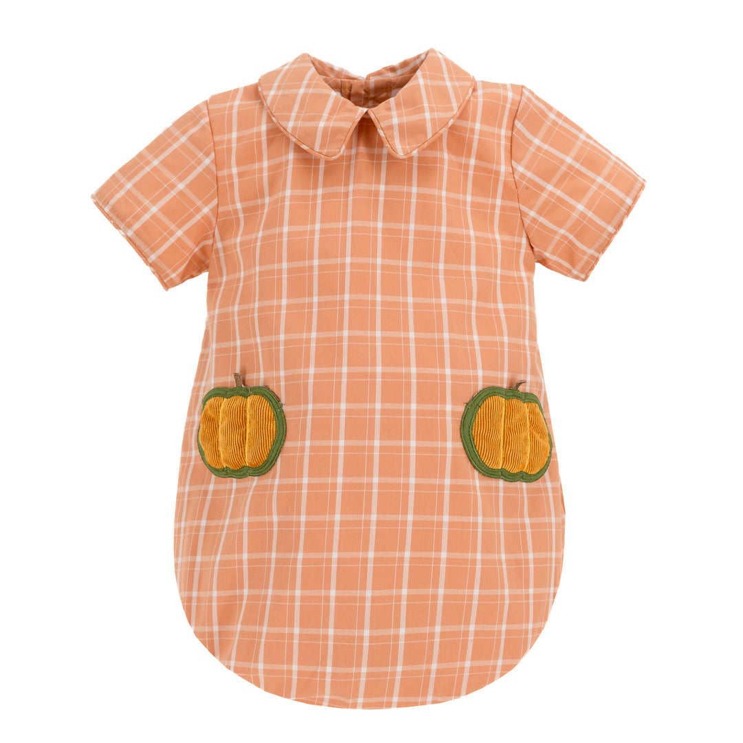 luis orange plaid pumpkin bubble on stork