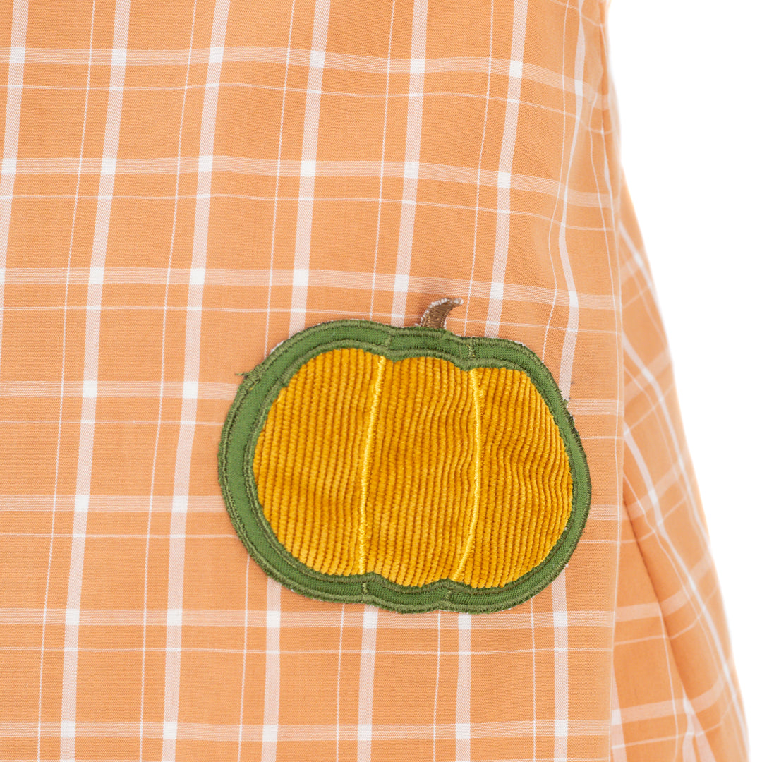 luis orange plaid pumpkin bubble on stork