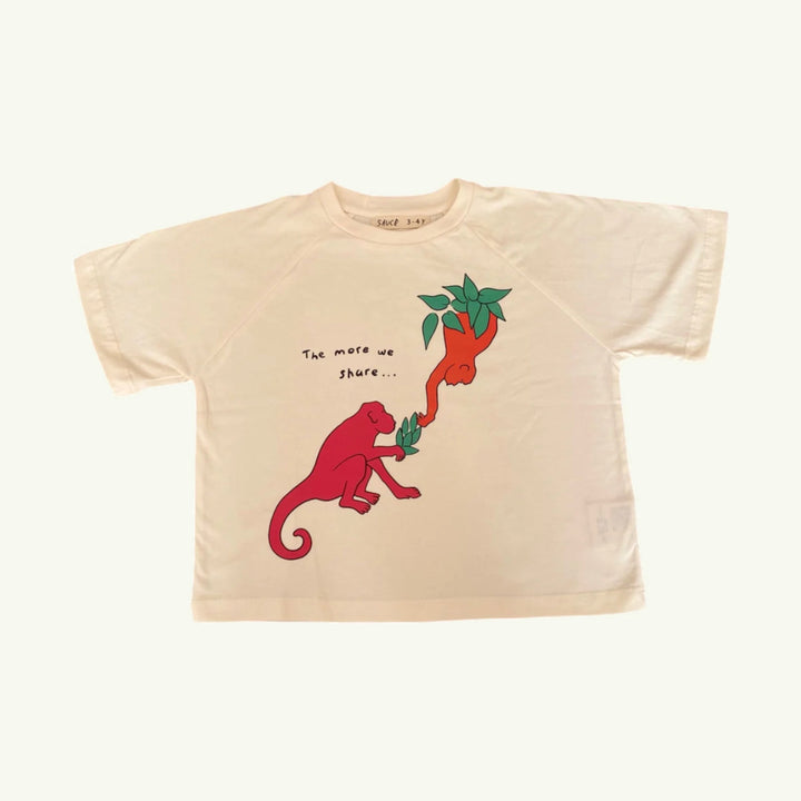 monkeys tee on stork