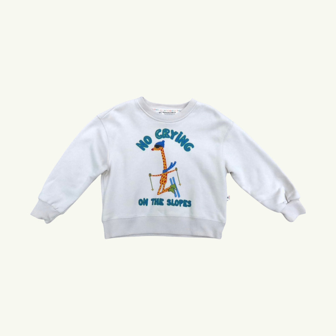 no crying on the slopes pullover on stork