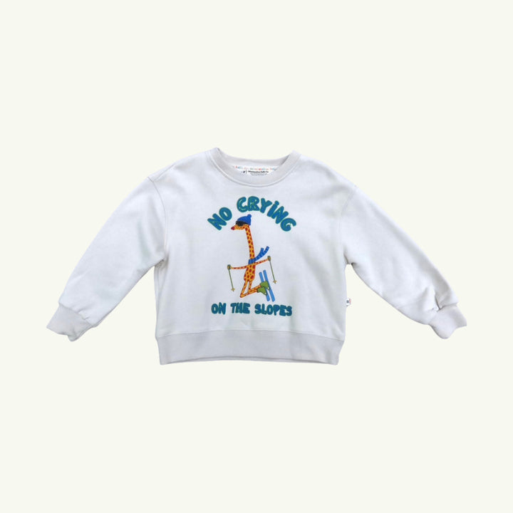 no crying on the slopes pullover on stork