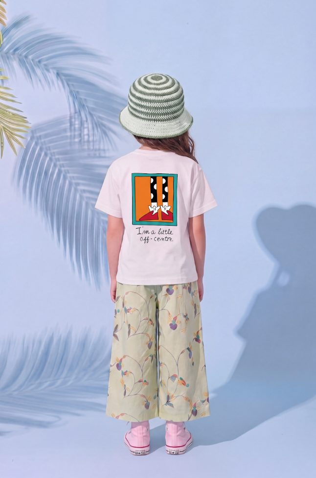 off centre tee - cream