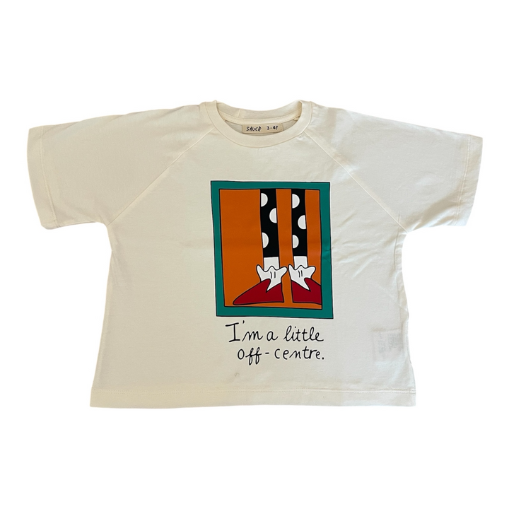 off centre tee - cream