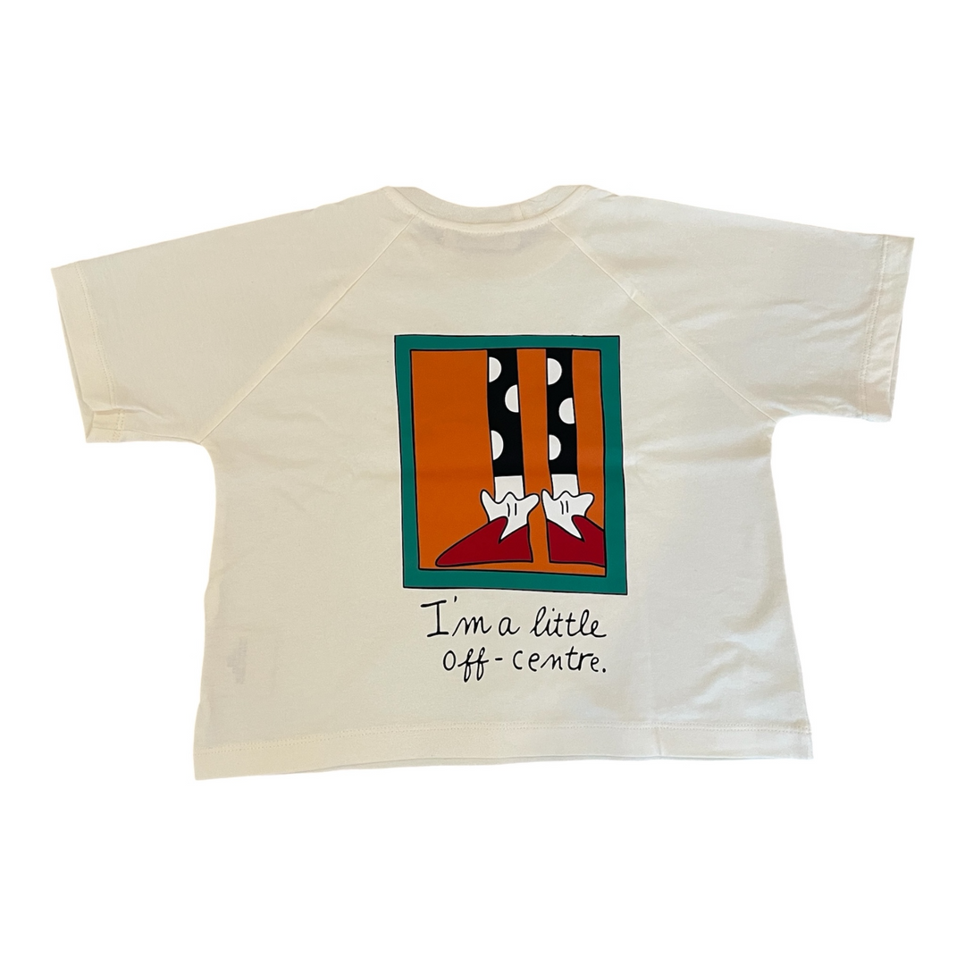 off centre tee - cream