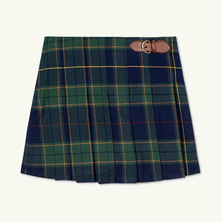 organic pleated buckle skirt on stork