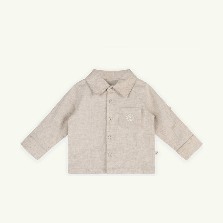 oscar linen elephant shirt on stork