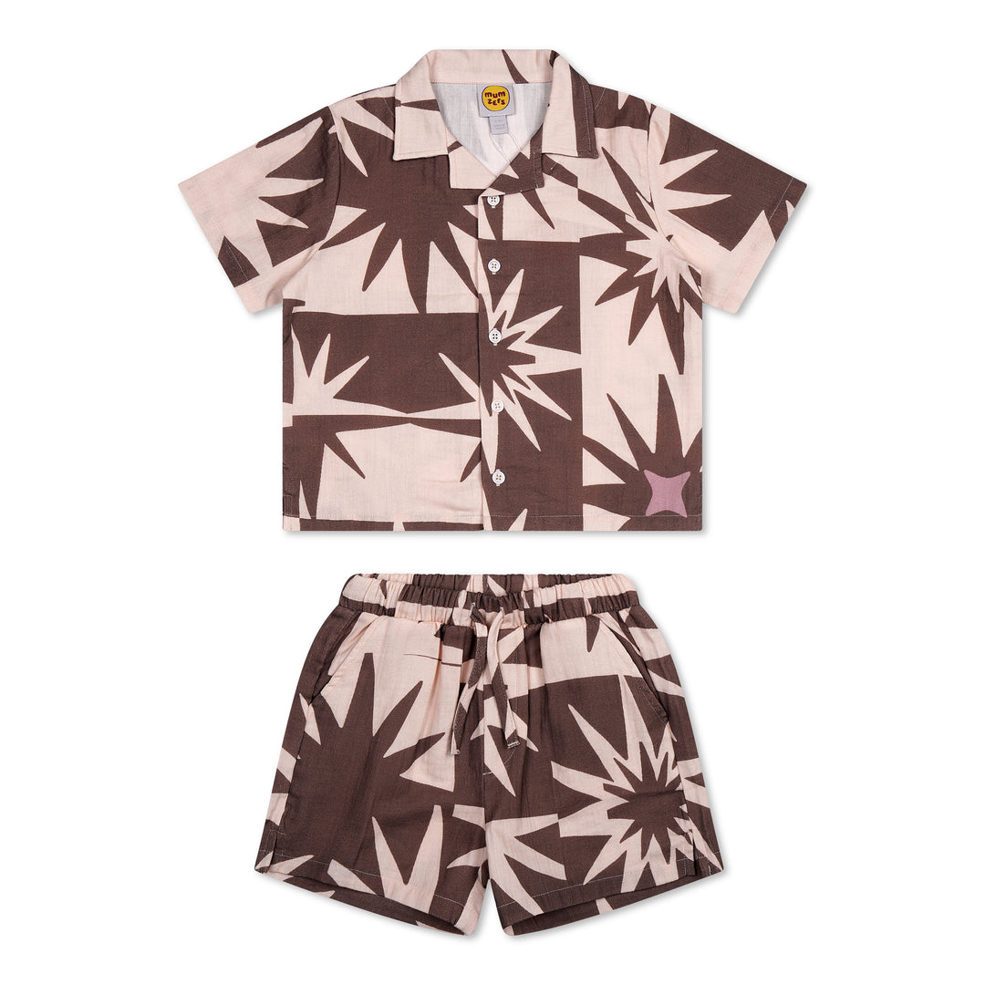 pow pow pals drawstring shorts on stork