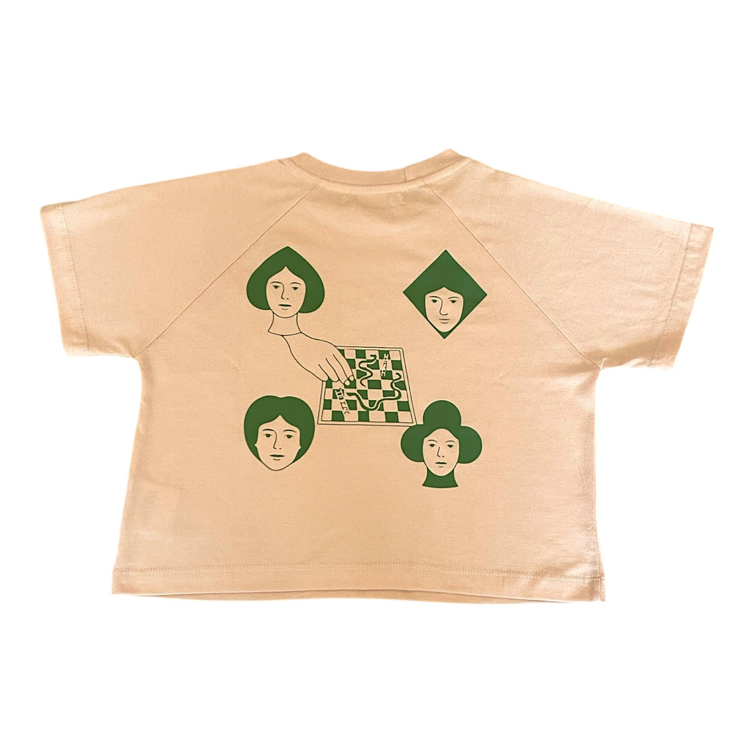 roll the dice tee - peach cream