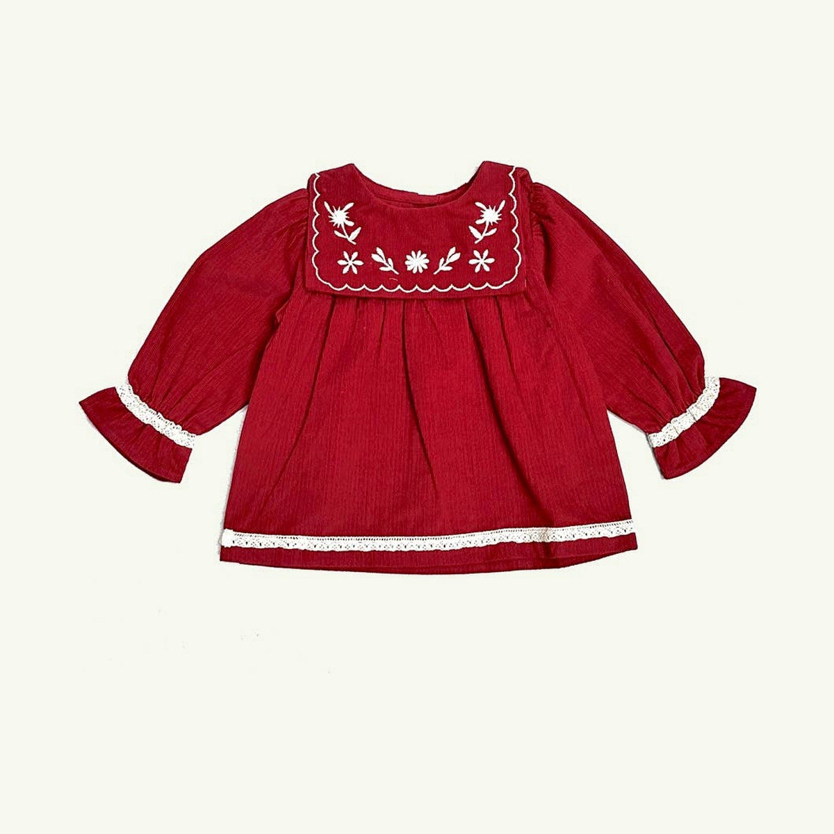 sailor collar corduroy dress on stork