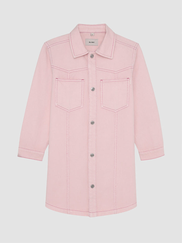 simona denim shirt dress on stork