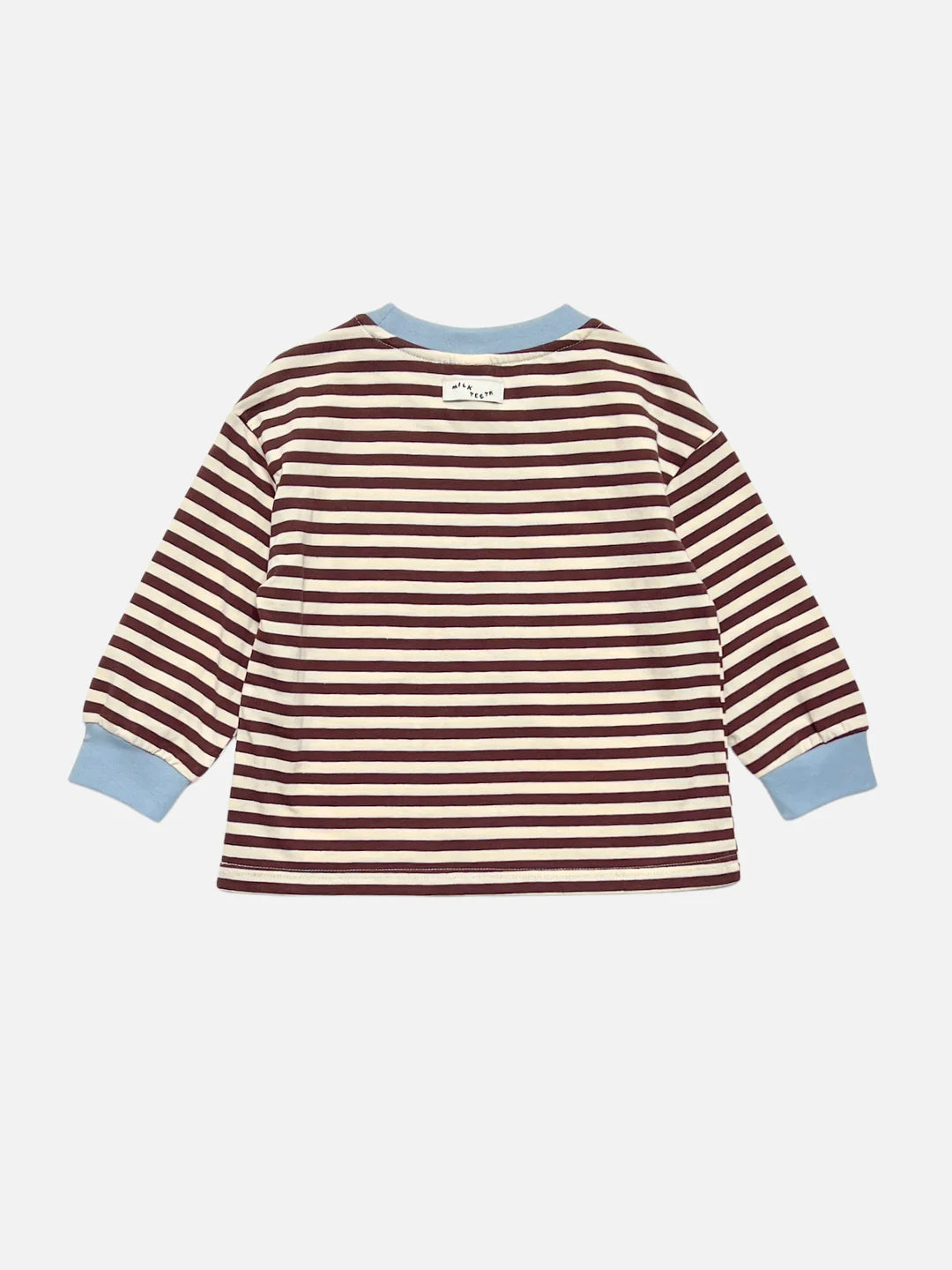 striped longsleeve in brown and ecru, second view