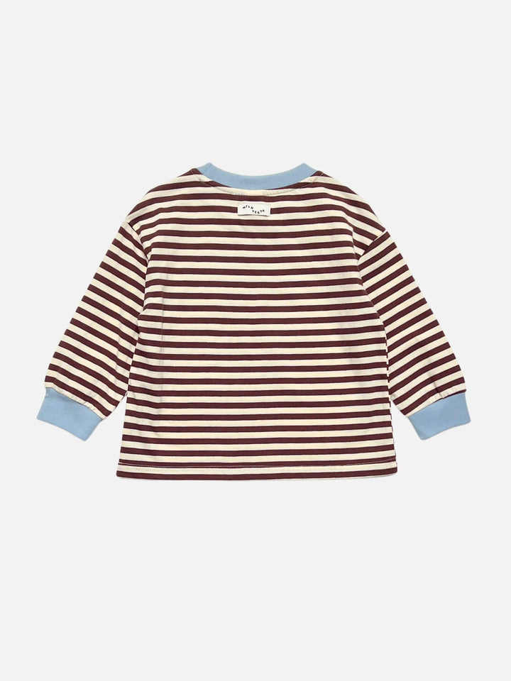 striped longsleeve in brown and ecru, second view