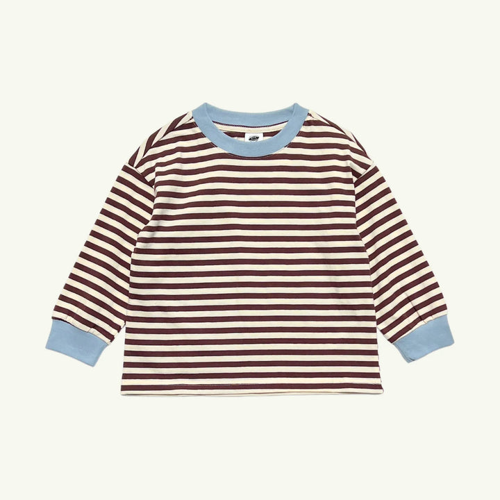 striped longsleeve in brown and ecru on stork
