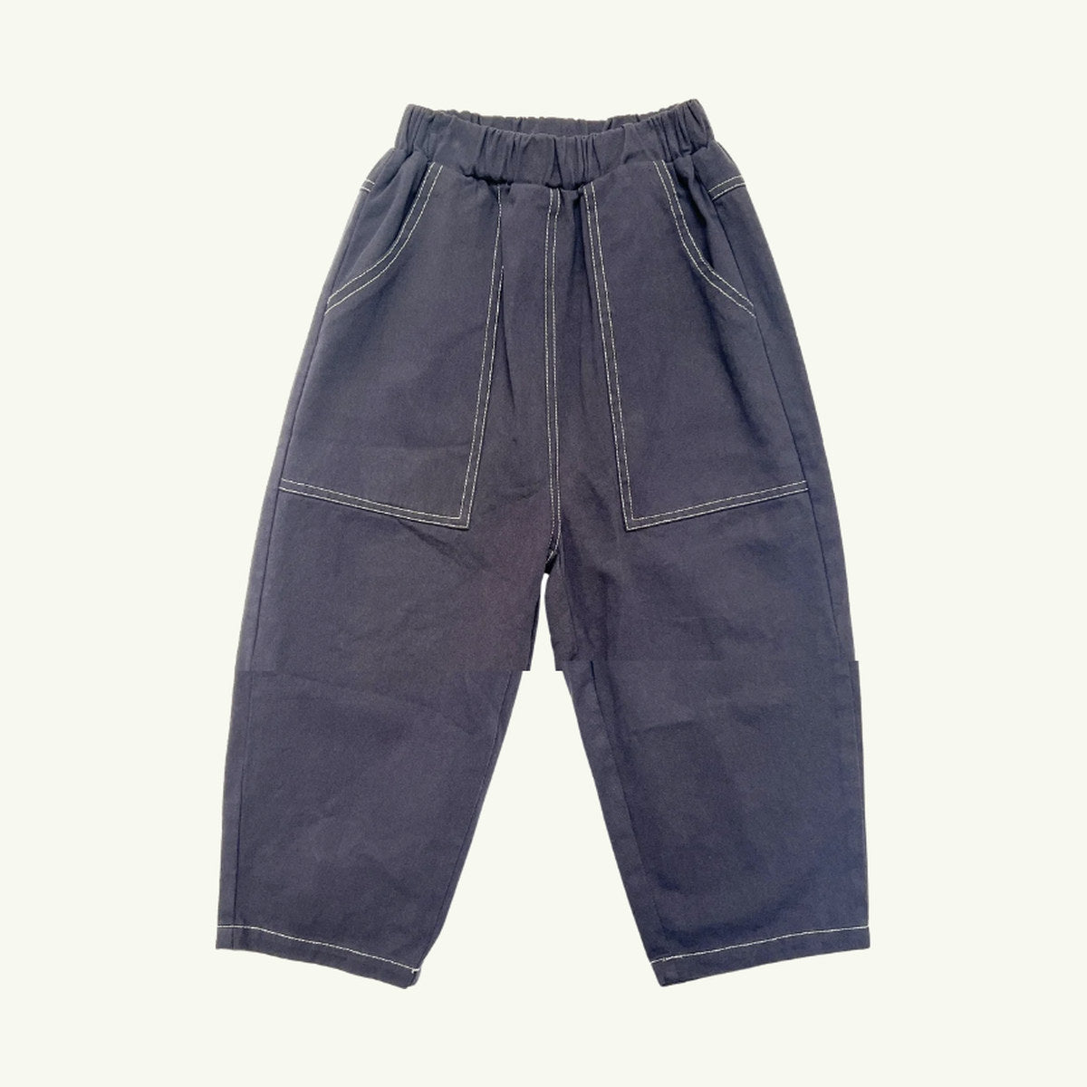 topstitch twill pants on stork