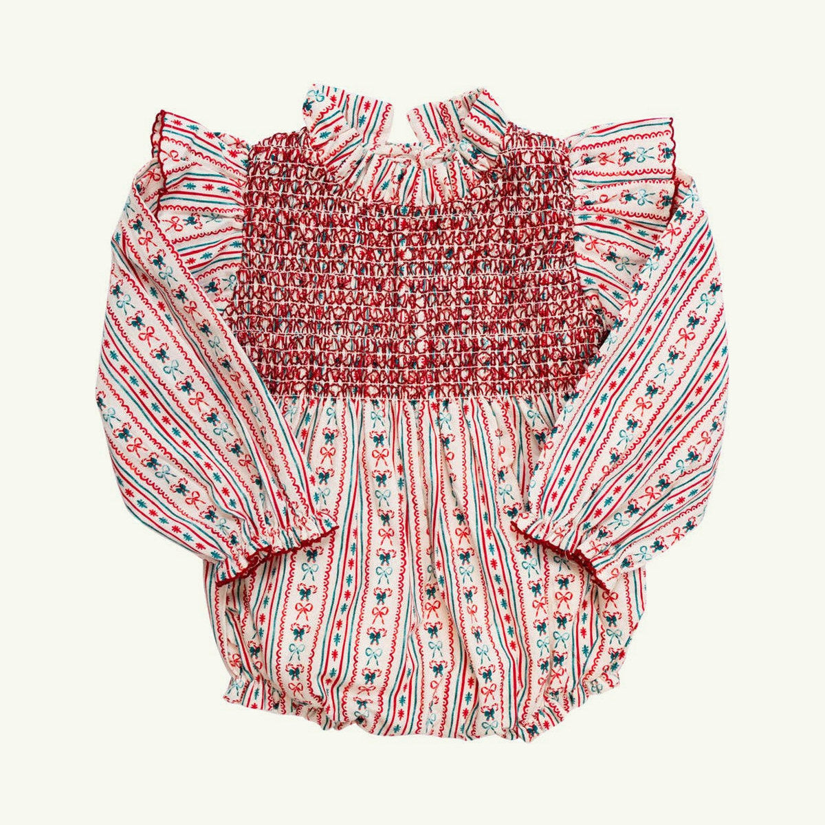 vintage candy cane bubble on stork