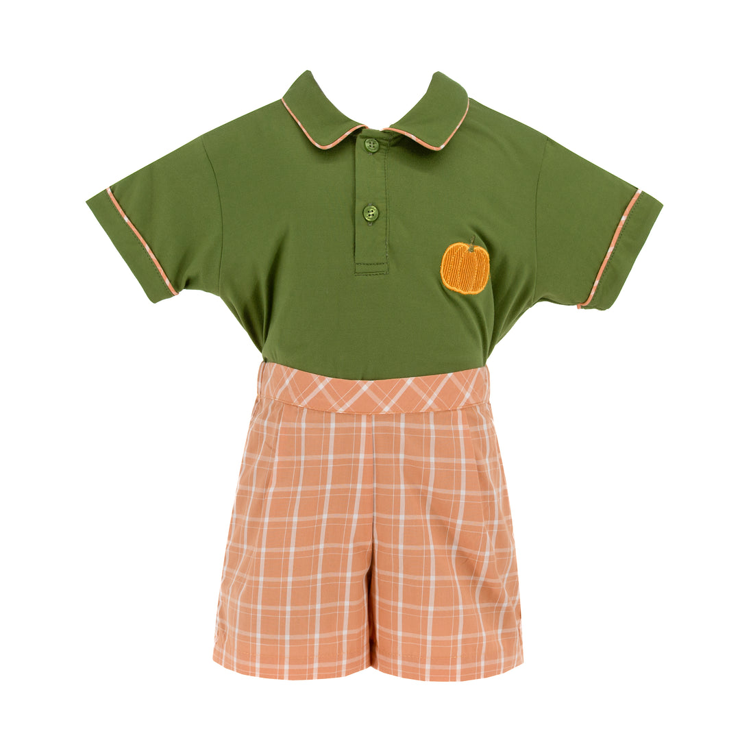william orange check shorts on stork