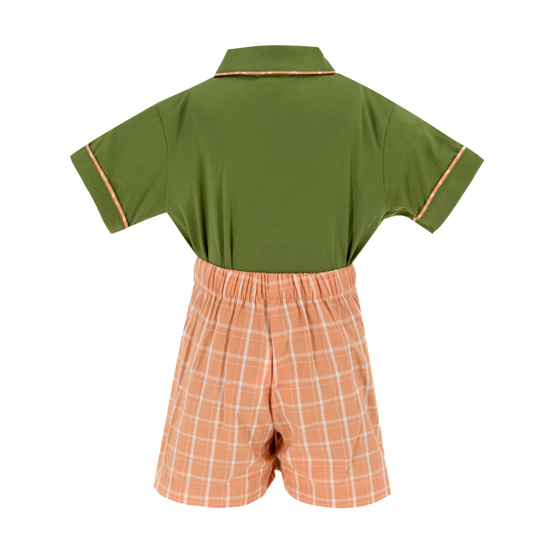 william orange check shorts on stork